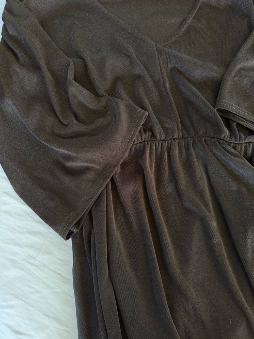 Nasty Gal Black V-Neck Elastic Waist Dress size 12 - Picture 3 of 4